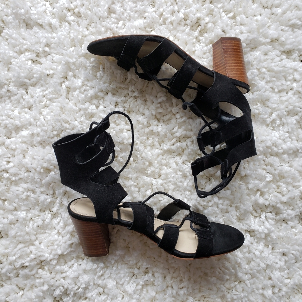 Marc Fisher Patsey Lace Up Caged Stacked Heels